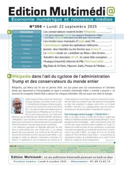 Edition Multimedia – 22 Septembre 2025