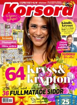 Korsord – 27 Oktober 2025