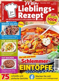 Mein Lieblingsrezept – November 2025