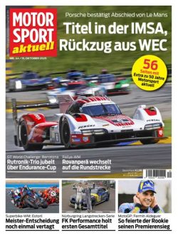Motorsport aktuell – 15 Oktober 2025