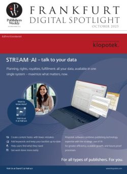 Publishers Weekly – Frankfurt Digital Spotlight – October 2025