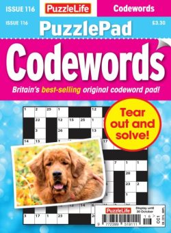 PuzzleLife PuzzlePad Codewords – October 2025