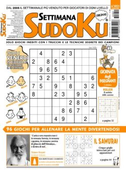 Settimana Sudoku – 3 Ottobre 2025