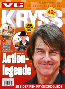 VG Kryssord – 22 September 2025
