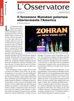 L’Osservatore – 15 Novembre 2025