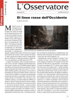 L’Osservatore – 22 Novembre 2025