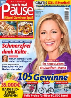 Mach mal Pause – 19 November 2025