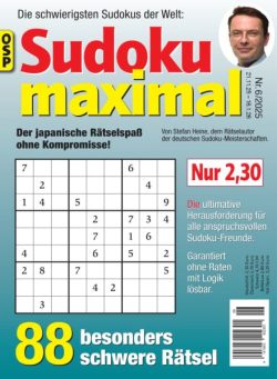 Sudoku Maximal – Nr 6 2025