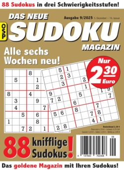 Das Neue Sudoku – Nr.9 2025