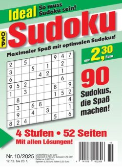 Ideal Sudoku – Nr 10 2025