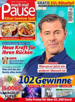Mach mal Pause – 26 November 2025
