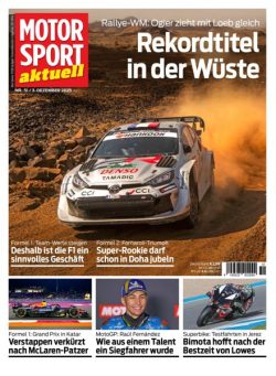 Motorsport aktuell – 2 Dezember 2025