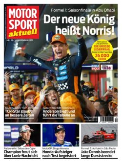 Motorsport aktuell – 9 Dezember 2025