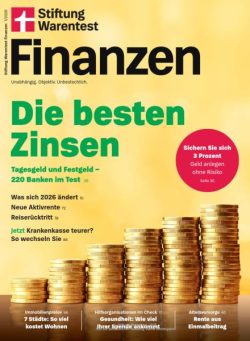 Stiftung Warentest Finanzen – Januar 2026