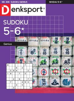 Denksport Sudoku 5-6 genius – 8 Januari 2026