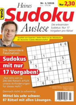 Heines Sudoku Auslese – Nr 1 2026