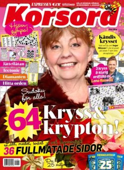 Korsord – 29 December 2025