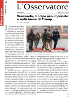 L’Osservatore – 10 Gennaio 2026