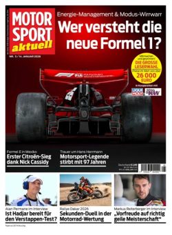 Motorsport aktuell – 13 Januar 2026