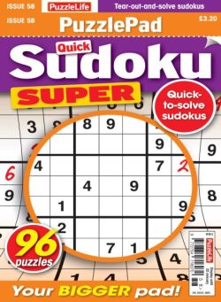 PuzzleLife PuzzlePad Sudoku Super – Issue 58 2025