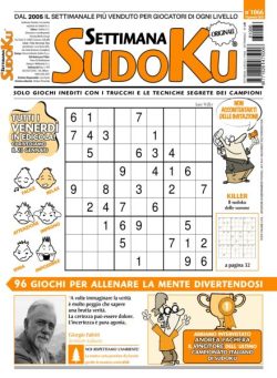 Settimana Sudoku – 16 Gennaio 2026