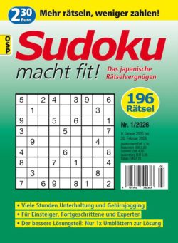 Sudoku macht fit – Nr 1 2026