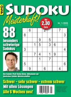 Sudoku Meisterhaft – Nr 1 2026