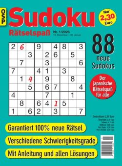 Sudoku Ratselspass – Nr 1 2026