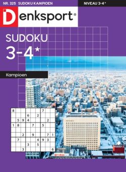 Denksport Sudoku 3-4 kampioen – 22 Januari 2026