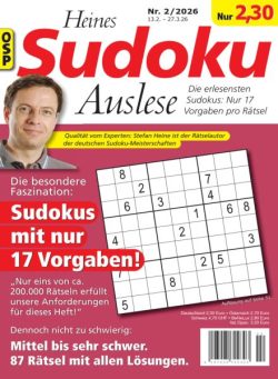 Heines Sudoku Auslese – Nr 2 2026