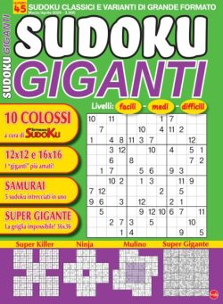 Sudoku Giganti – Marzo-Aprile 2026