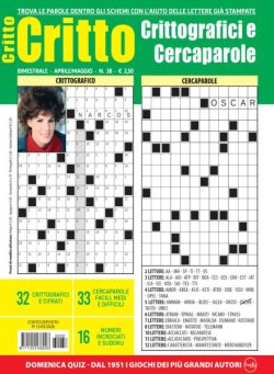 Crittografici & Carcaparole – Aprile-Maggio 2026