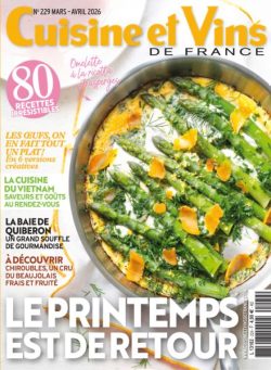 Cuisine et Vins de France – Mars-Avril 2026