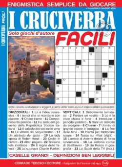 I Cruciverba Facili – Aprile-Maggio 2026
