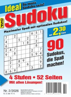 Ideal Sudoku – Nr 2 2026