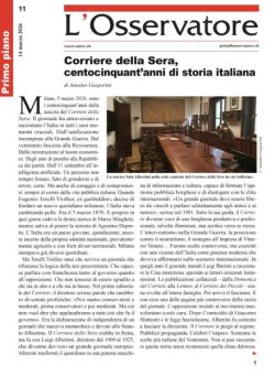 L’Osservatore – 14 Marzo 2026