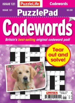 PuzzleLife PuzzlePad Codewords – Issue 121 2026
