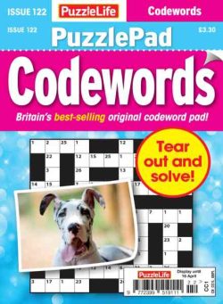 PuzzleLife PuzzlePad Codewords – March 2026