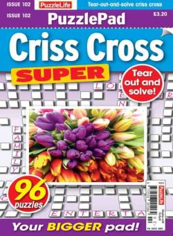 PuzzleLife PuzzlePad Criss Cross Super – March 2026