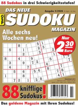 Das Neue Sudoku – Nr 3 2026