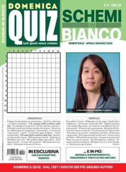 Domenica Quiz Schemi in Bianco – Aprile-Maggio 2026