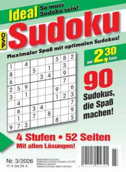 Ideal Sudoku – Nr 3 2026