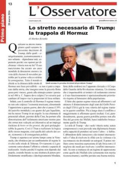 L’Osservatore – 28 Marzo 2026