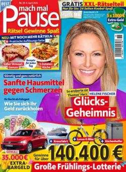Mach mal Pause – 8 April 2026