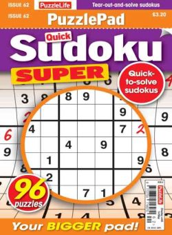 PuzzleLife PuzzlePad Sudoku Super – April 2026