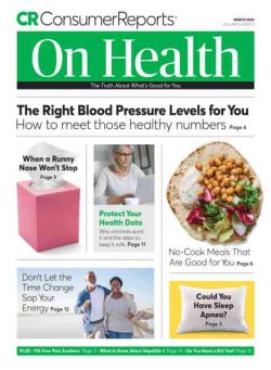 Consumer Reports on Health – March 2020