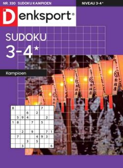 Denksport Sudoku 3-4 kampioen – 6 Mei 2026