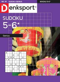 Denksport Sudoku 5-6 genius – April 2026