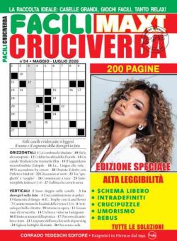 Facili Cruciverba – Maggio-Luglio 2026
