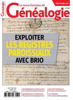 La Revue francaise de Genealogie – Juin-Juillet 2026